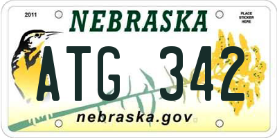 NE license plate ATG342