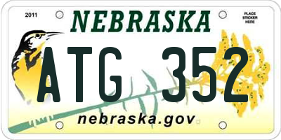 NE license plate ATG352