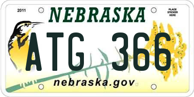 NE license plate ATG366