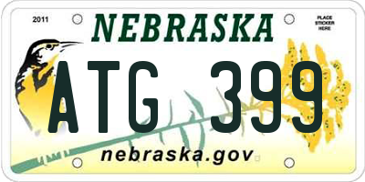 NE license plate ATG399
