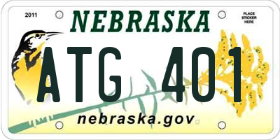 NE license plate ATG401