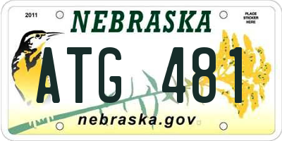 NE license plate ATG481