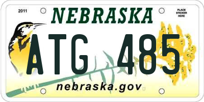 NE license plate ATG485