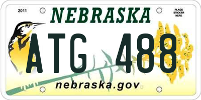 NE license plate ATG488