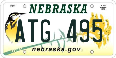 NE license plate ATG495