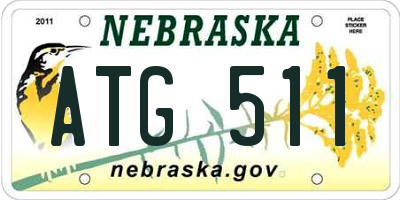 NE license plate ATG511