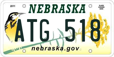 NE license plate ATG518