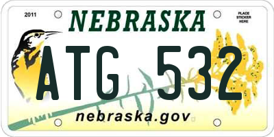 NE license plate ATG532