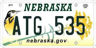 NE license plate ATG535