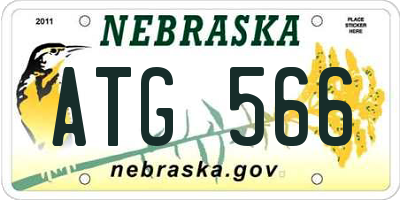 NE license plate ATG566