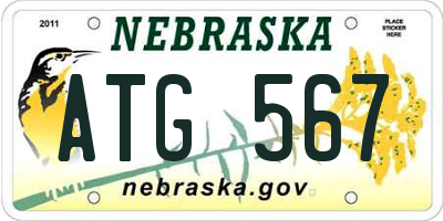 NE license plate ATG567