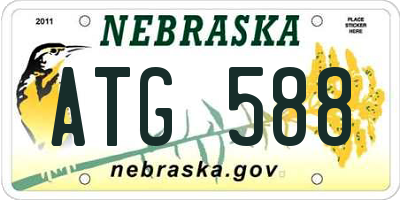 NE license plate ATG588