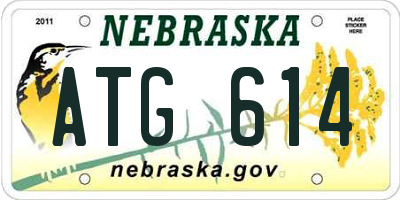 NE license plate ATG614