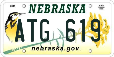 NE license plate ATG619