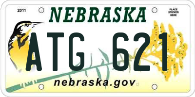 NE license plate ATG621