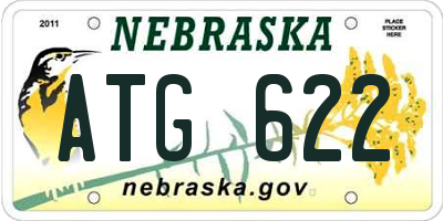NE license plate ATG622