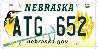 NE license plate ATG652