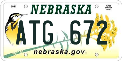 NE license plate ATG672