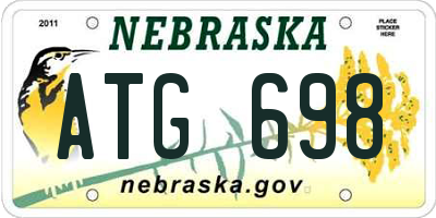 NE license plate ATG698