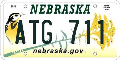 NE license plate ATG711