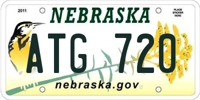 NE license plate ATG720