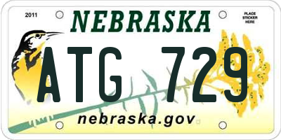 NE license plate ATG729