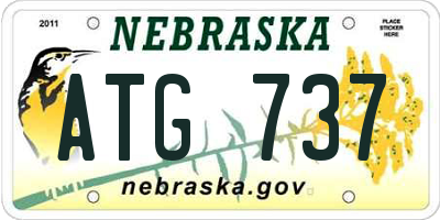 NE license plate ATG737