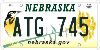 NE license plate ATG745
