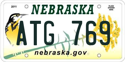 NE license plate ATG769