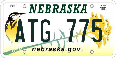 NE license plate ATG775