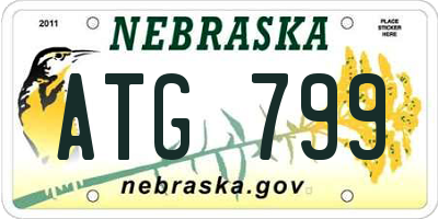 NE license plate ATG799