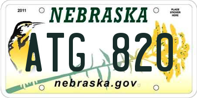 NE license plate ATG820