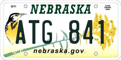 NE license plate ATG841