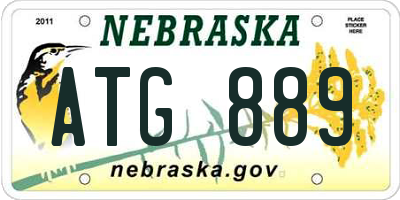 NE license plate ATG889