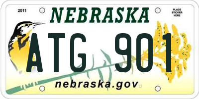 NE license plate ATG901