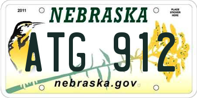 NE license plate ATG912