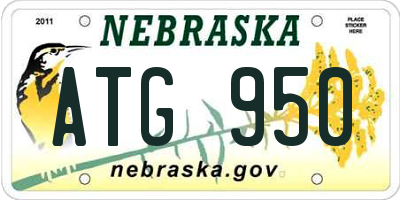 NE license plate ATG950
