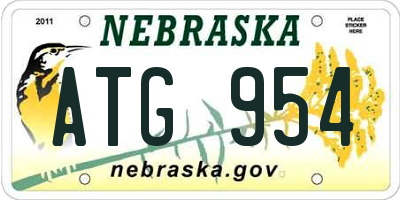 NE license plate ATG954