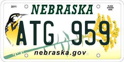 NE license plate ATG959