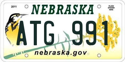 NE license plate ATG991