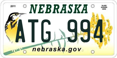 NE license plate ATG994