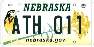 NE license plate ATH011