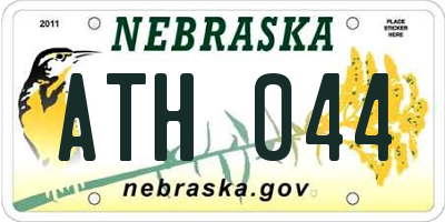 NE license plate ATH044