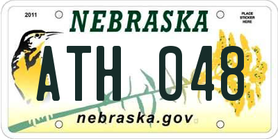 NE license plate ATH048