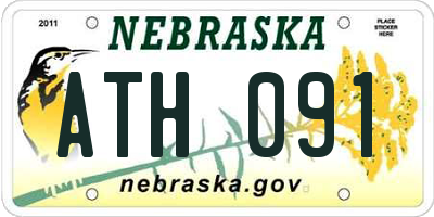 NE license plate ATH091