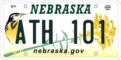 NE license plate ATH101