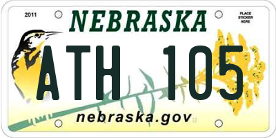 NE license plate ATH105