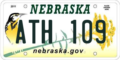 NE license plate ATH109