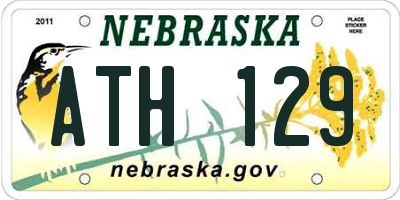 NE license plate ATH129