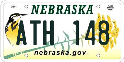 NE license plate ATH148